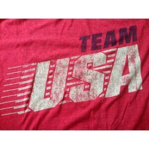 Team USA Olympic Committee Faded Distressed Vtg Style Cotton Blend T-Shirt M 40"